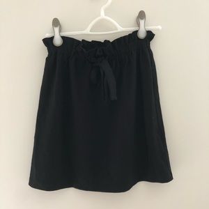 Topshop Black Paperbag Mini Skirt in US 6